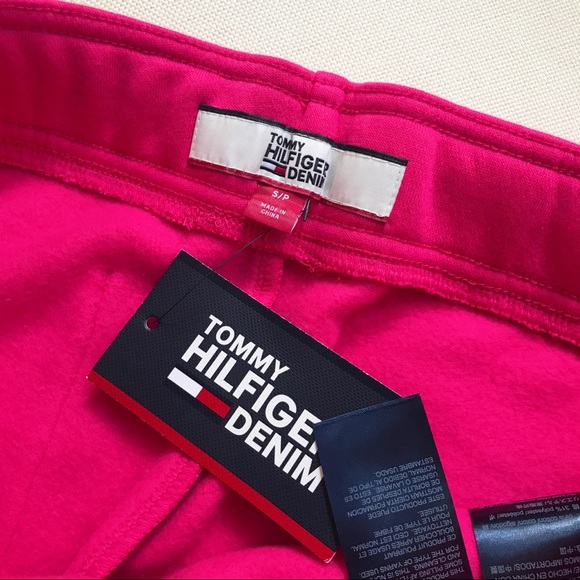 🆕TOMMY HILFIGER MEN LOGO RASPBERRY SORBET JOGGERS - Picture 4 of 15